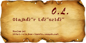 Olajkár László névjegykártya