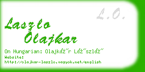 laszlo olajkar business card